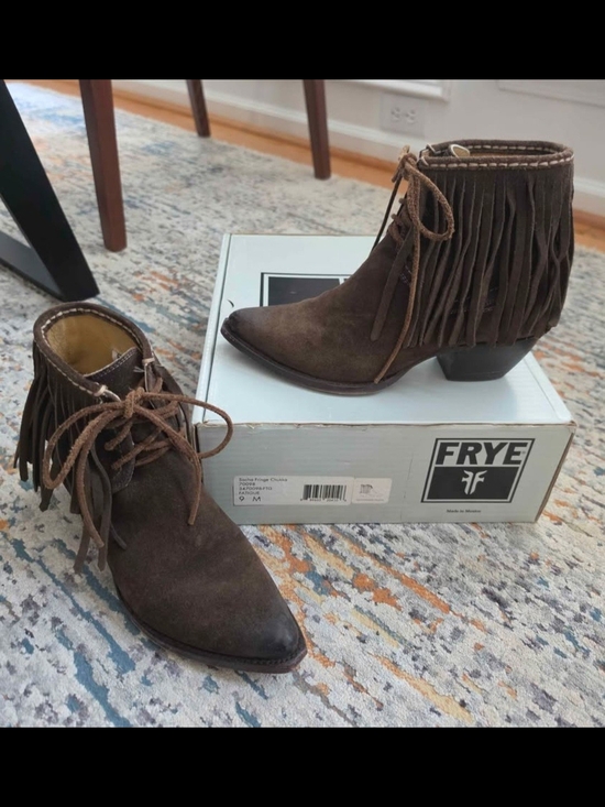 Frye Shoes - Frye Sacha Fringe Chukka Bootie Size Women's 9